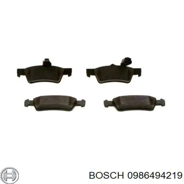 Колодки гальмові задні, дискові 0986494219 Bosch