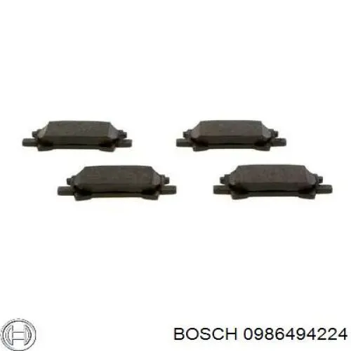 Колодки гальмові задні, дискові 0986494224 Bosch