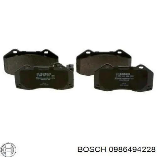 0986494228 Bosch колодки гальмівні передні, дискові