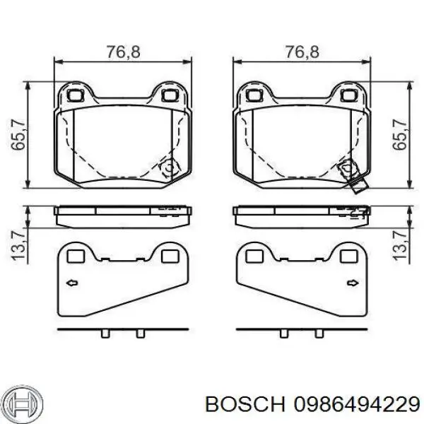 Купити 0986494229 Bosch Задні колодки