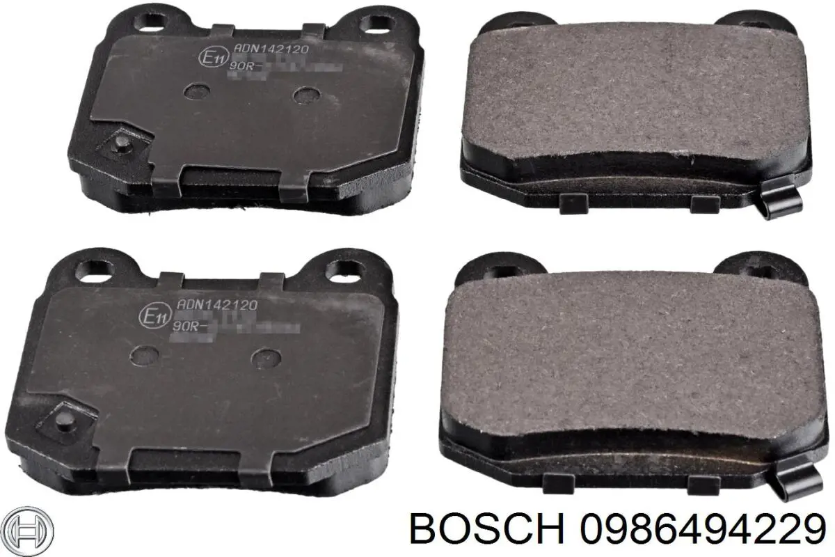 0986494229 Bosch Колодки гальмівні задні, дискові