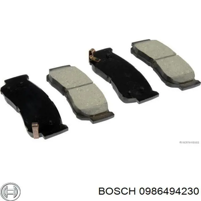 0986494230 Bosch колодки гальмові задні, дискові