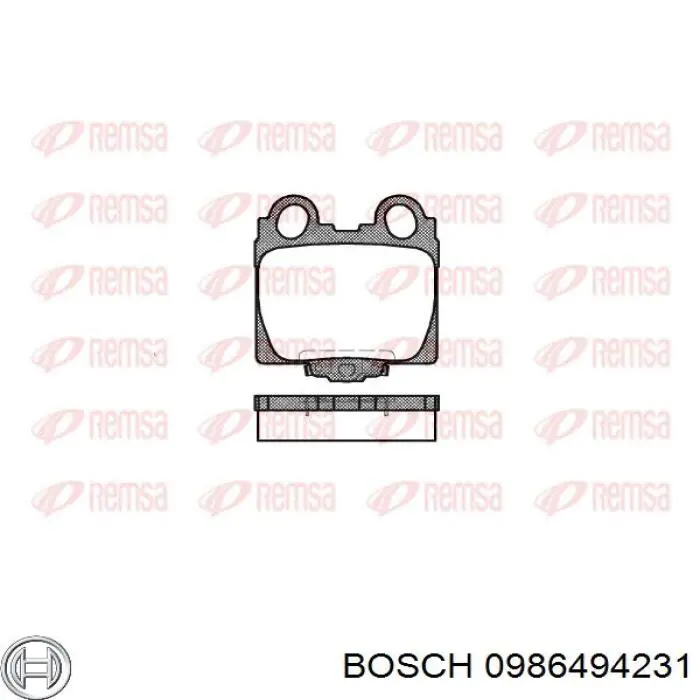 Задні гальмівні колодки Bosch 0986494231 ціна, від 23.60 USD