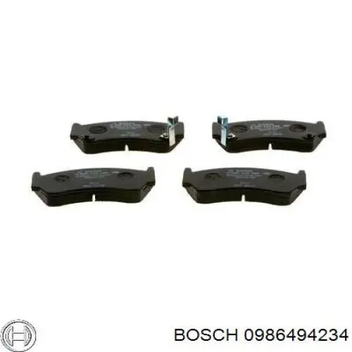 0986494234 Bosch колодки гальмівні передні, дискові