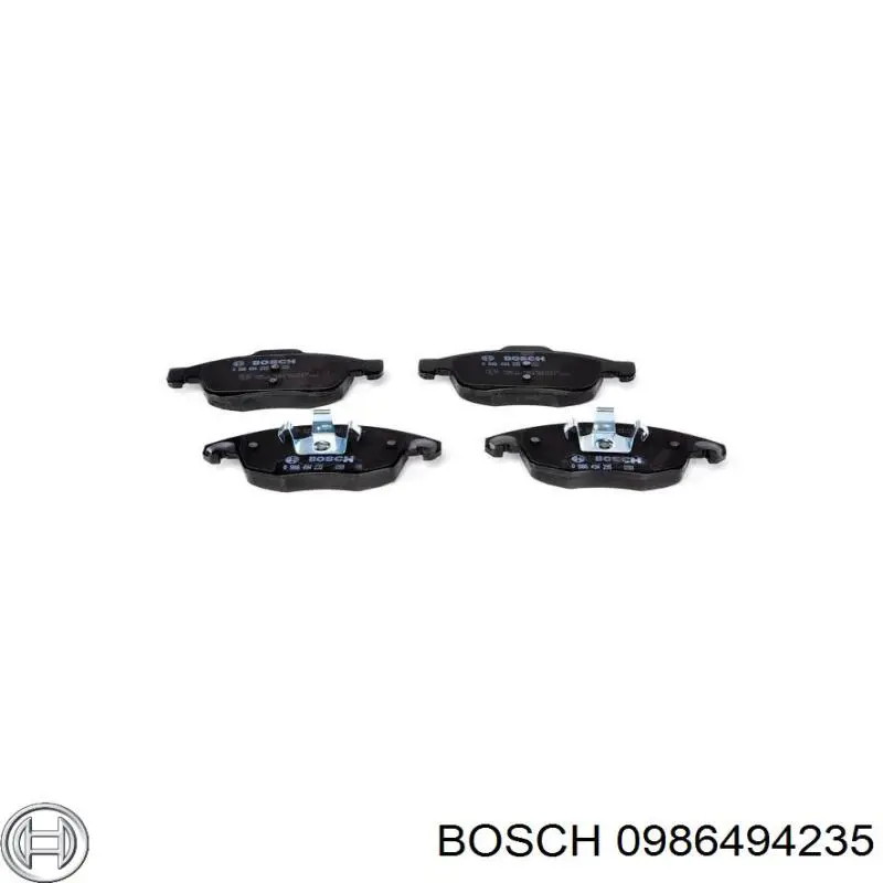 0986494235 Bosch колодки гальмівні передні, дискові