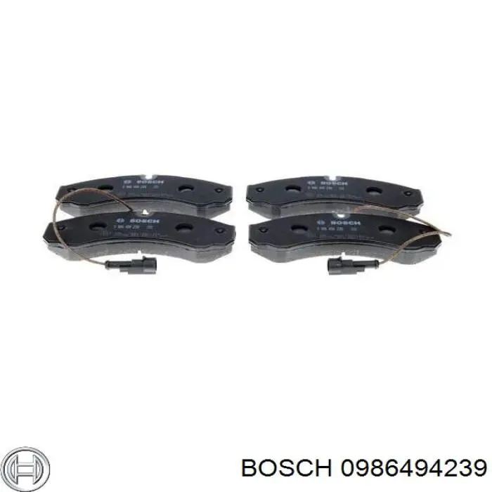 0986494239 Bosch колодки гальмові задні, дискові