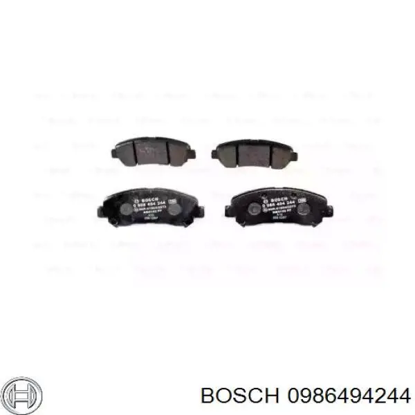 Передні тормозні колодки 0986494244 Bosch