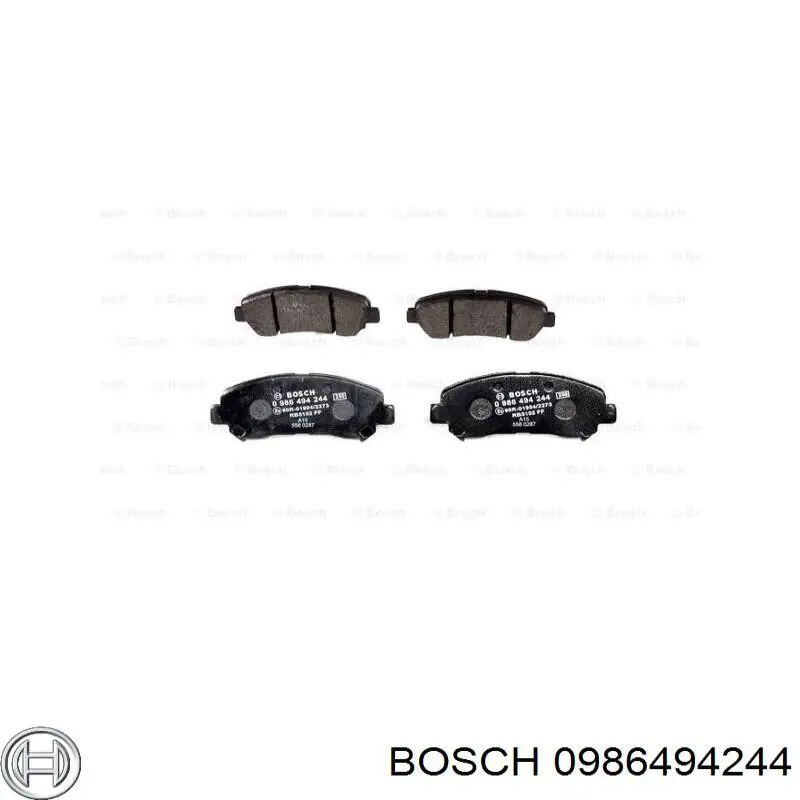 Гальмівні колодки Bosch 0986494244 ціна, від 28.22 USD