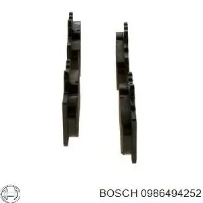 0986494252 Bosch колодки гальмівні передні, дискові