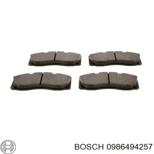 Передні тормозні колодки 0986494257 Bosch