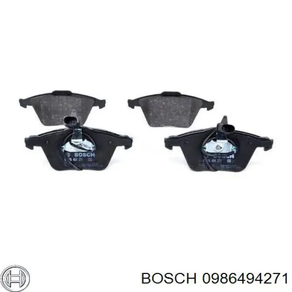 0986494271 Bosch колодки гальмівні передні, дискові