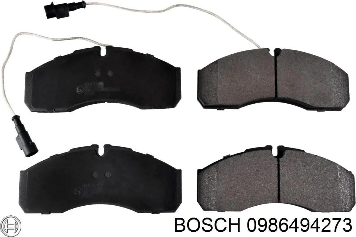 0986494273 Bosch колодки гальмівні передні, дискові