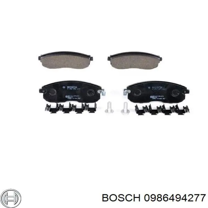 0986494277 Bosch колодки гальмівні передні, дискові