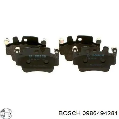 Колодки гальмівні передні, дискові 0986494281 Bosch