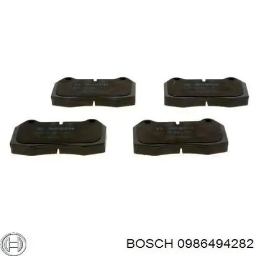 0986494282 Bosch колодки гальмівні передні, дискові