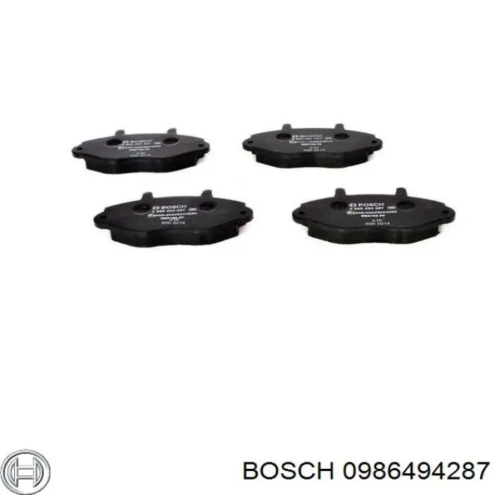 Колодки гальмівні передні, дискові 0986494287 Bosch