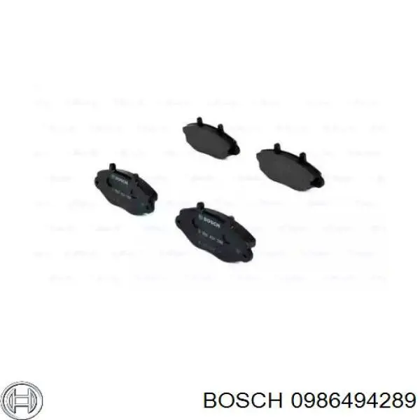 Колодки гальмівні передні, дискові 0986494289 Bosch