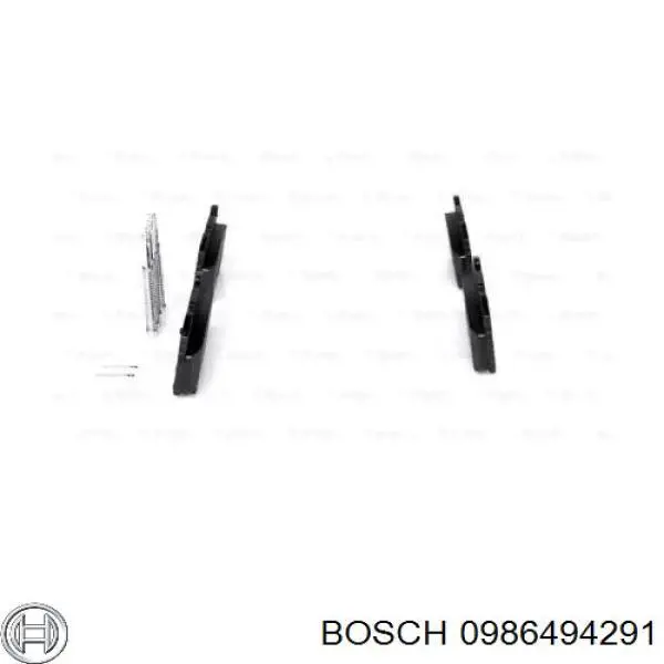 0986494291 Bosch колодки гальмівні передні, дискові