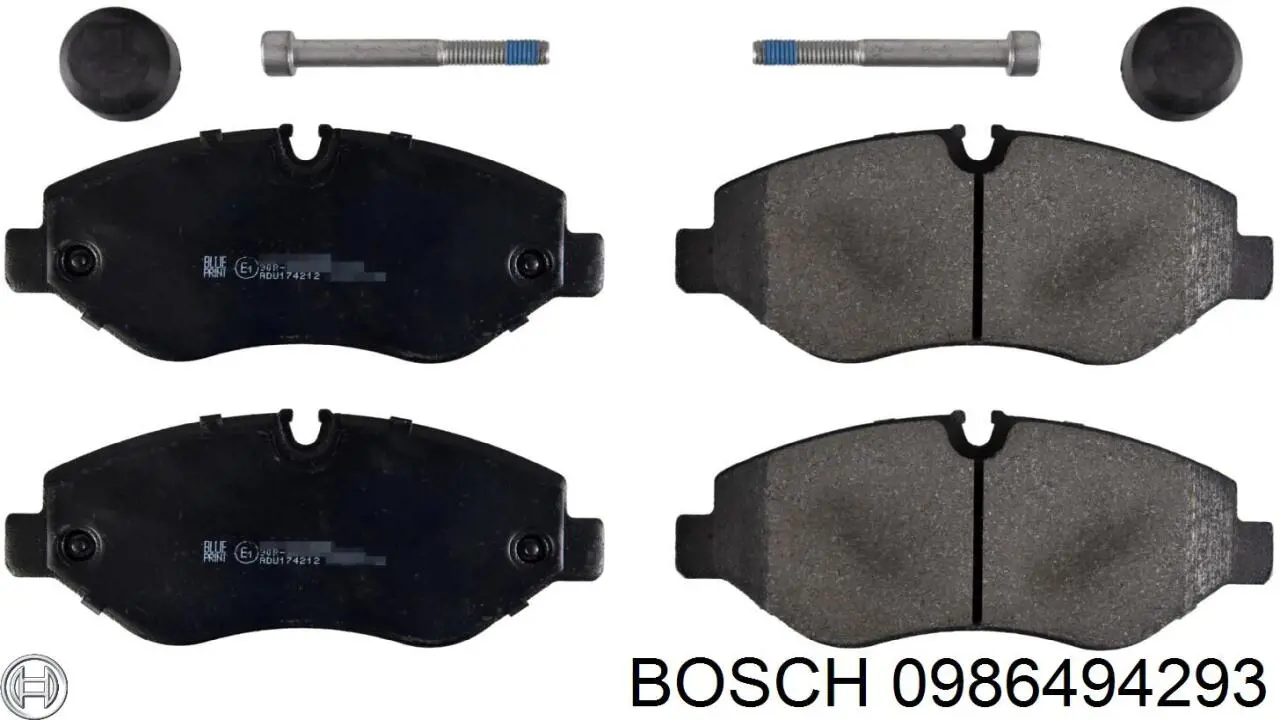 Колодки гальмівні передні, дискові 0986494293 Bosch