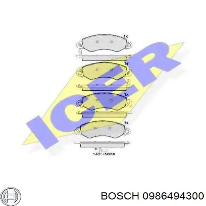 Передні тормозні колодки 16966 Febi