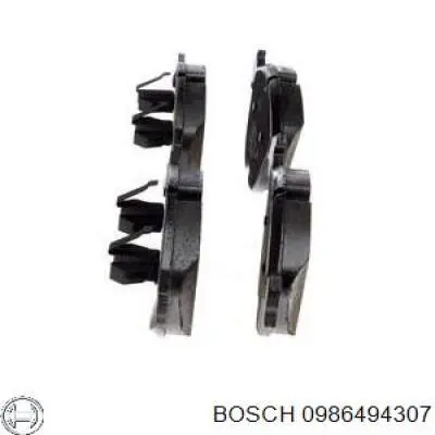 0986494307 Bosch колодки гальмівні передні, дискові