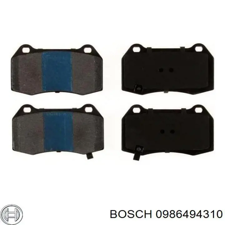 Передні тормозні колодки 0986494310 Bosch