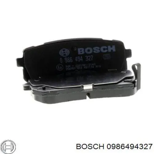 Купити 0986494327 Bosch Задні колодки