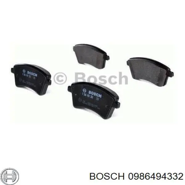 0986494332 Bosch колодки гальмівні передні, дискові