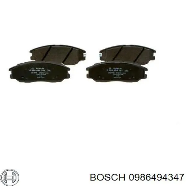 0986494347 Bosch колодки гальмівні передні, дискові