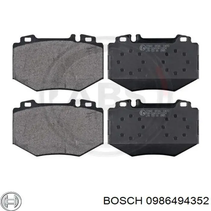 Гальмівні колодки Bosch 0986494352 ціна, від 40.02 USD