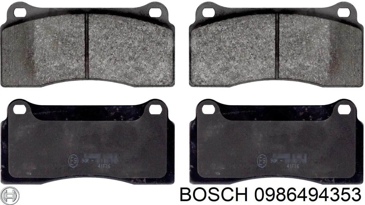 Гальмівні колодки Bosch 0986494353 ціна, від 46.90 USD
