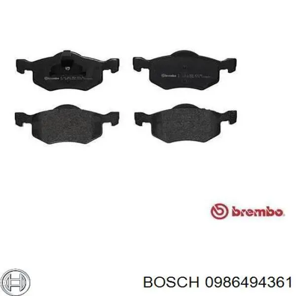 Тормозні колодки Bosch 0986494361