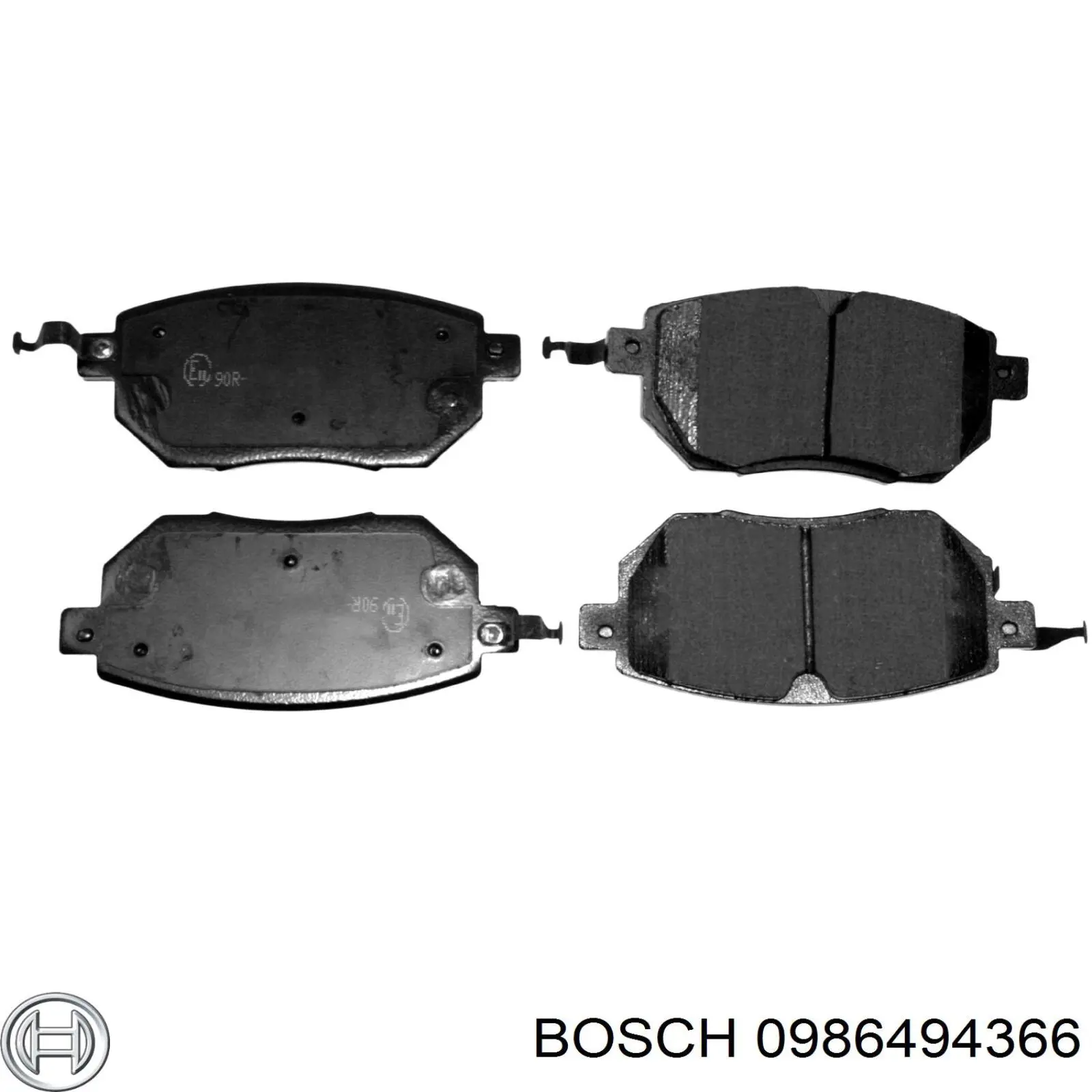 0986494366 Bosch колодки гальмівні передні, дискові