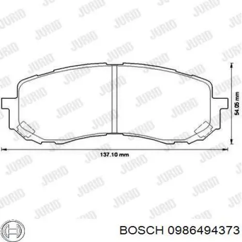 Гальмівні колодки Bosch 0986494373 ціна, від 30.07 USD
