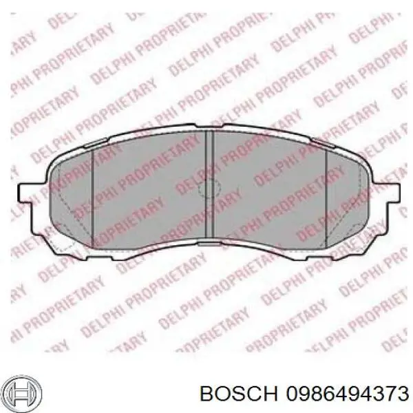Купити 0986494373 Bosch Колодки гальмівні передні, дискові