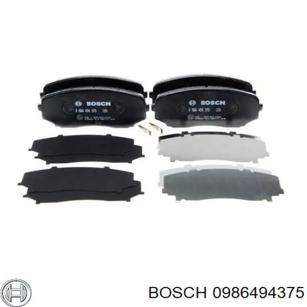 0986494375 Bosch Передні гальмівні колодки