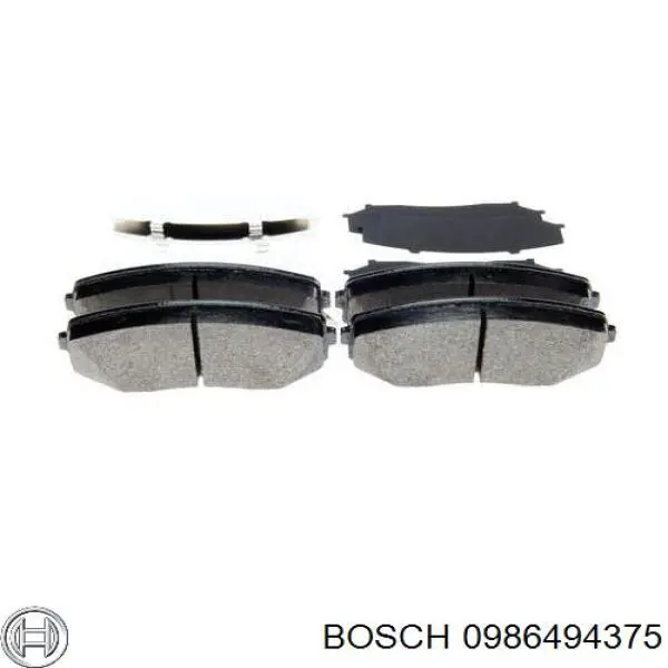 Гальмівні колодки Bosch 0986494375 ціна, від 38.13 USD