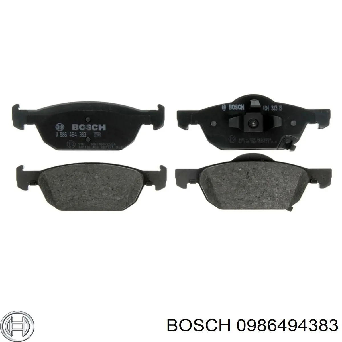0986494383 Bosch колодки гальмівні передні, дискові