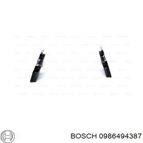 0986494387 Bosch колодки гальмові задні, дискові