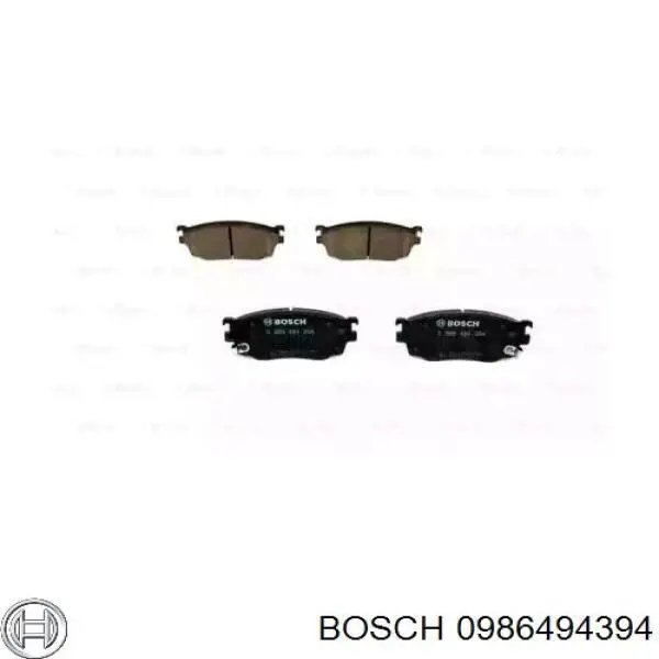 0986494394 Bosch колодки гальмівні передні, дискові