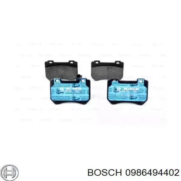 0986494402 Bosch колодки гальмівні передні, дискові