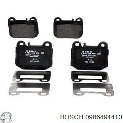 Задні гальмівні колодки 0986494410 Bosch