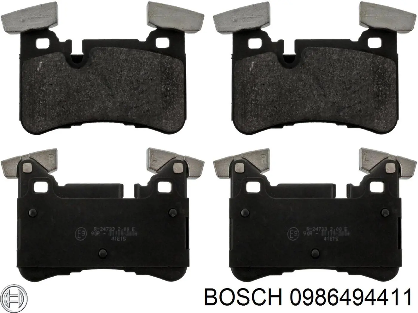 0986494411 Bosch колодки гальмові задні, дискові