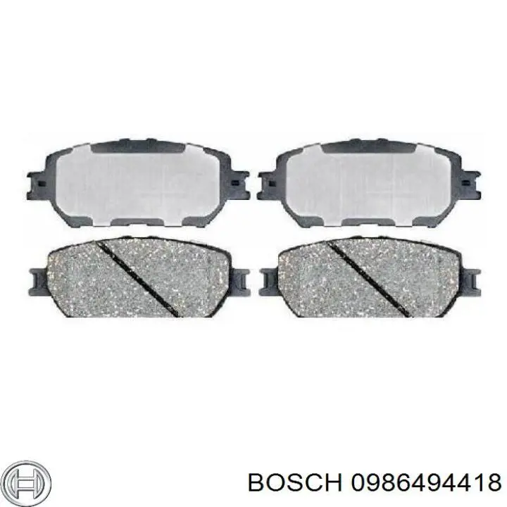Передні тормозні колодки 0986494418 Bosch