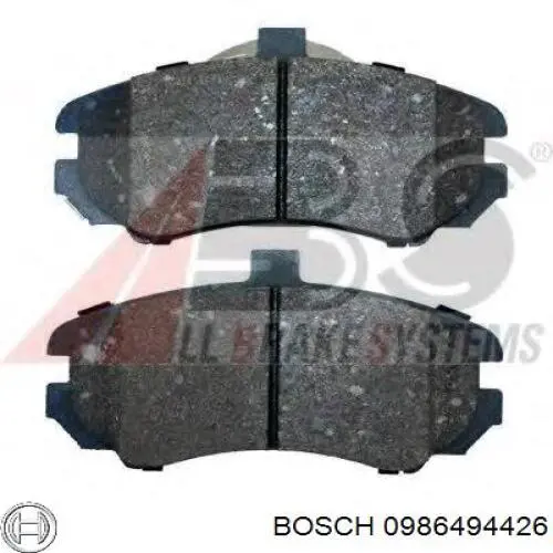 Купити 0986494426 Bosch Колодки гальмівні передні, дискові