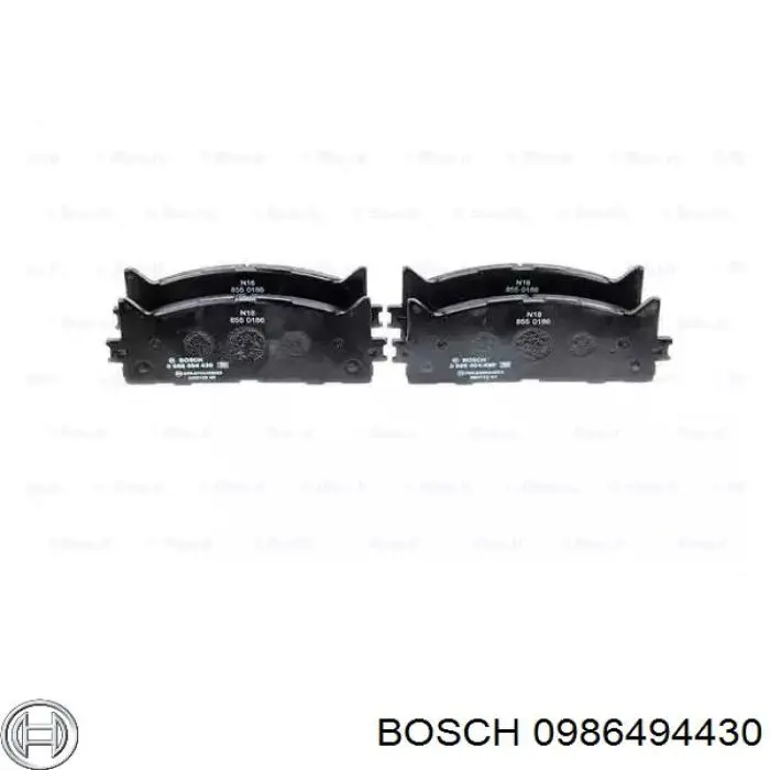 Колодки гальмівні передні, дискові 0986494430 Bosch