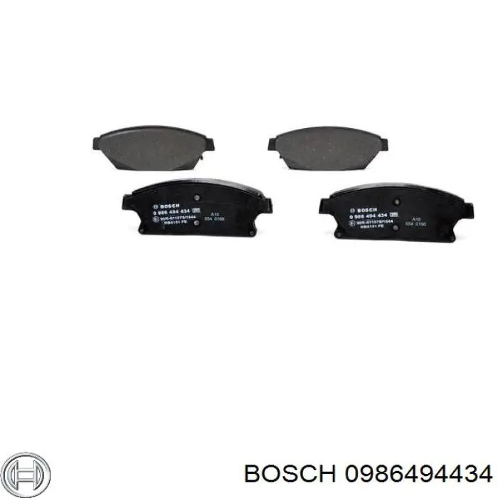 0986494434 Bosch колодки гальмівні передні, дискові