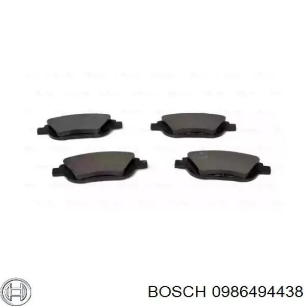 0986494438 Bosch колодки гальмівні передні, дискові