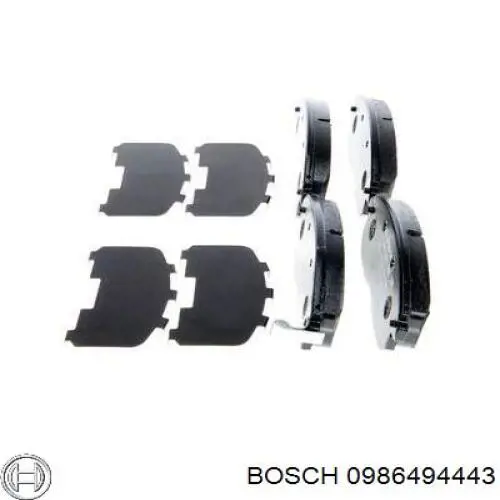 0986494443 Bosch колодки гальмівні передні, дискові
