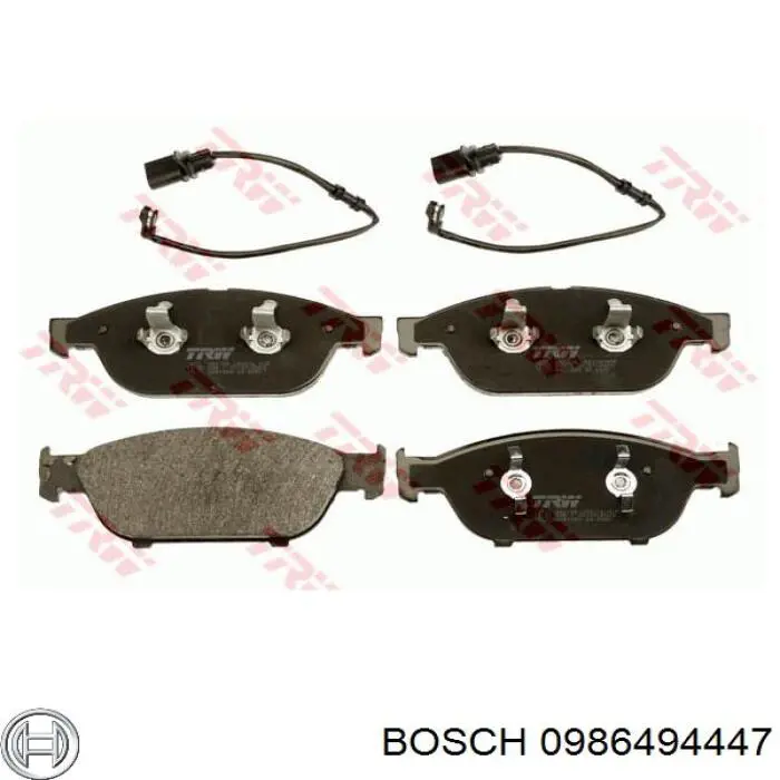 Передні тормозні колодки 0986494447 Bosch
